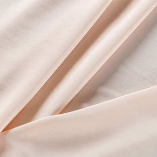 Крепдешин натуральный 028-06509 разбеленный абрикосовый однотонный