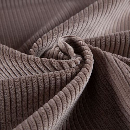 Вельвет 008-20014 дымчато-серый однотонный