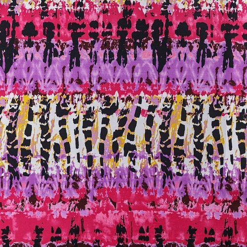 Креп 026-08211 фуксия принтованный