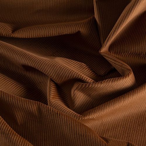 Вельвет стрейч 008-20777 рыже-коричневый однотонный