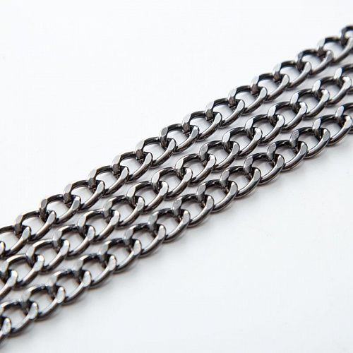 Цепь декоративная 7 мм металл 27-7-под темный никель 