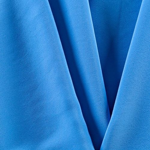 Крепдешин натуральный 028-09438 небесно-голубой однотонный