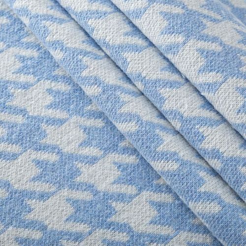 Трикотаж шерстяной вязаный 056-19824 бело-голубой