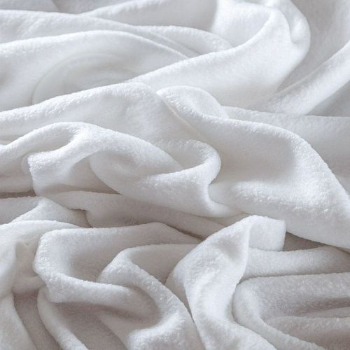 Флис 061-09169 белый однотонный