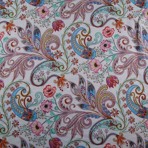 Шелк-вискоза 064-12319 светло-серый принтованный