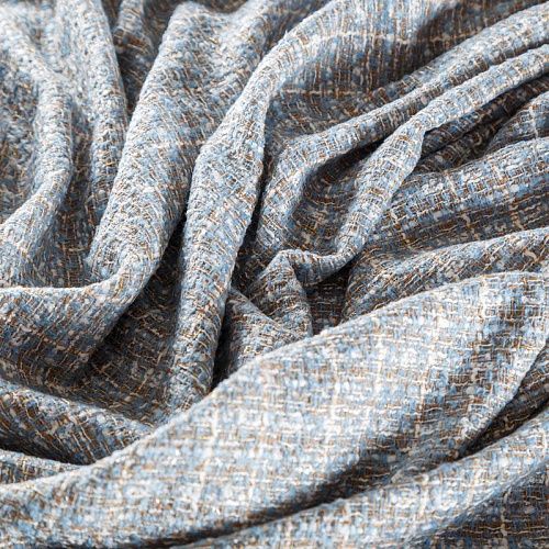 Твид шанель 052-05639 бежево-голубой