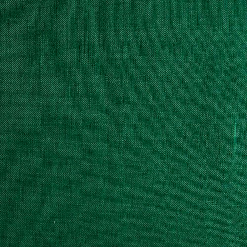 Лен натуральный премиум 035-19895 зеленый однотонный