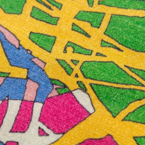 Шерсть плательная 066-02263 зеленый принтованный