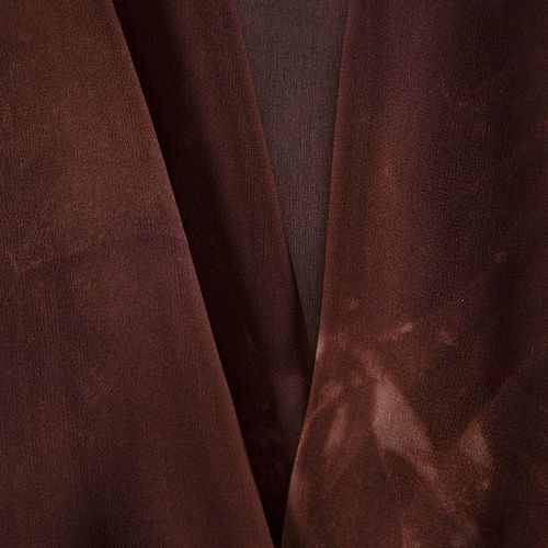 Шифон шелковый 068-16124 шоколадный тай-дай