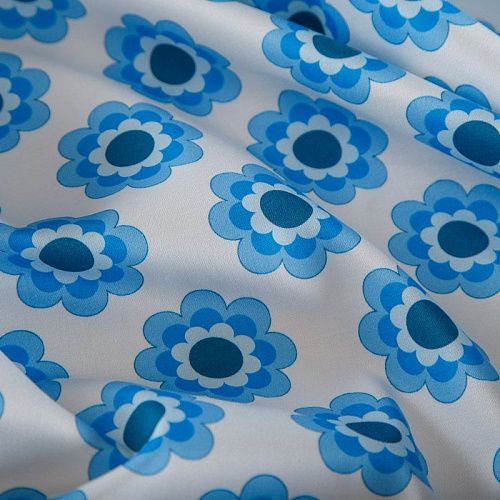 Сатин-коттон стрейч 063-16299 белый принтованный