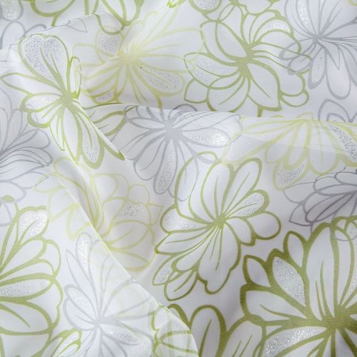 Тюль вуаль 03-01-13161 белый принтованный