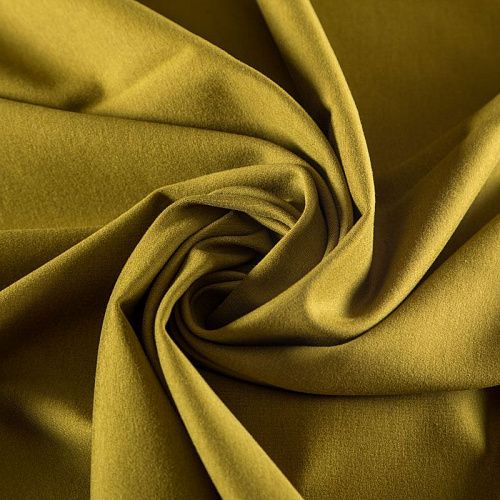 Джерси с начесом 014-03176 темно-горчичный однотонный