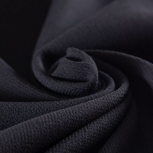 Креп шерстяной Venice 026-20051 черный однотонный