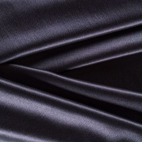 Шелк натуральный К15-1207 иссиня-черный однотонный