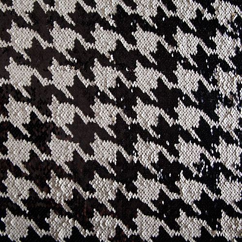 Двухстронние пайетки на сетке 055-16859 черно-белый/золото