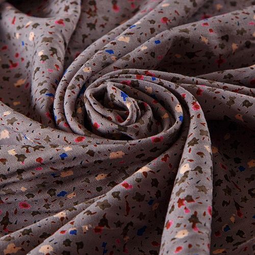 Штапель 069-13563 какао принтованный