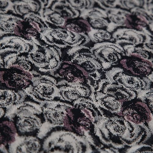 Жаккард с люрексом 017-02973 черно-розовый