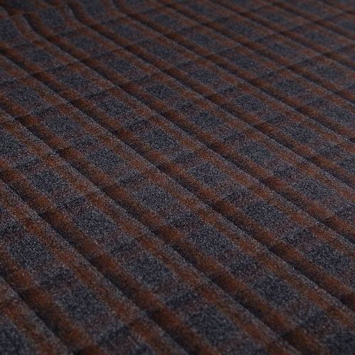 Ткань костюмная Armani 025-19798 терракотово-серый клетка