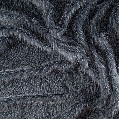 Мех искусственный на трикотажной основе 037-20751 серо-стальной