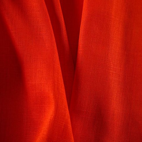 Лен-вискоза 035-13582 красно-оранжевый однотонный
