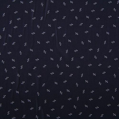 Шифон шелковый 068-12254 темно-синий принтованный