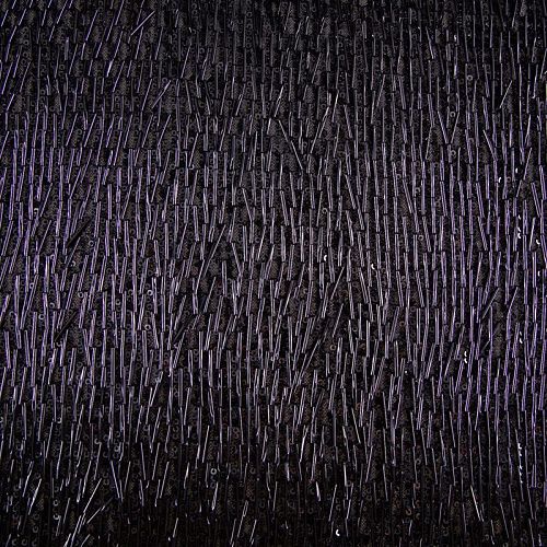 Сетка с пайетками и стеклярусом 050-19865 черный