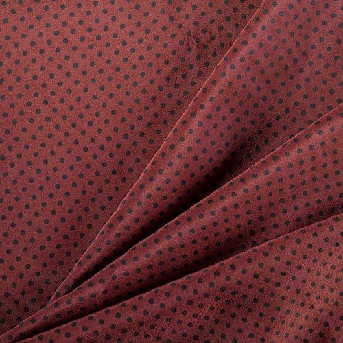 Крепдешин натуральный К4-141 коричнево-бордовый принтованный