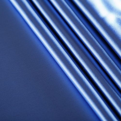 Атлас ватуссо 001-06196 сине-голубой однотонный