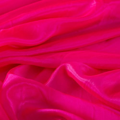 Перл шифон 068-19387 насыщенный розовый однотонный