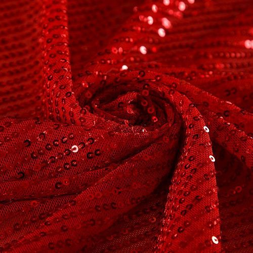 Пайетки на сетке 055-17900 красный