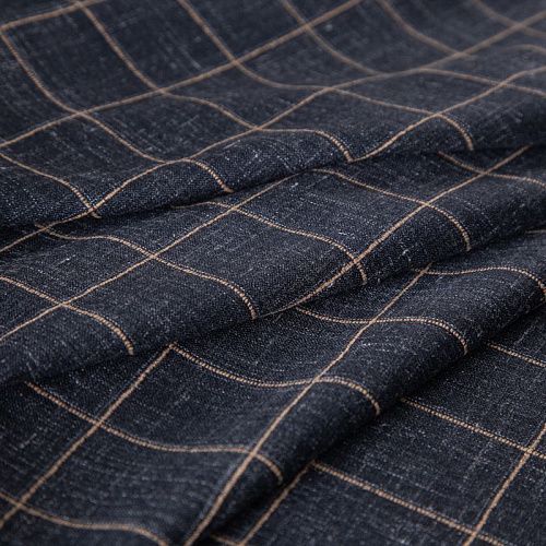 Ткань костюмная 025-19950 черный меланж клетка