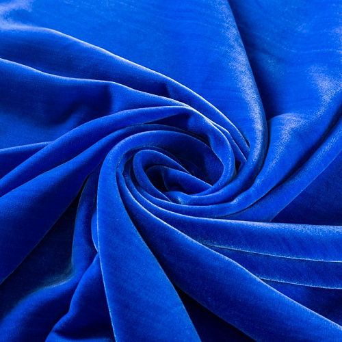 Бархат 002-01188 синий электрик однотонный