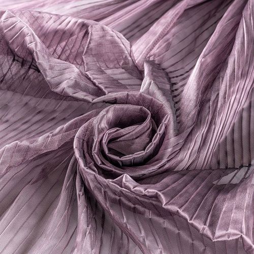 Тюль сетка-гофре Т272-01-27 пудрово-лиловый однотонный