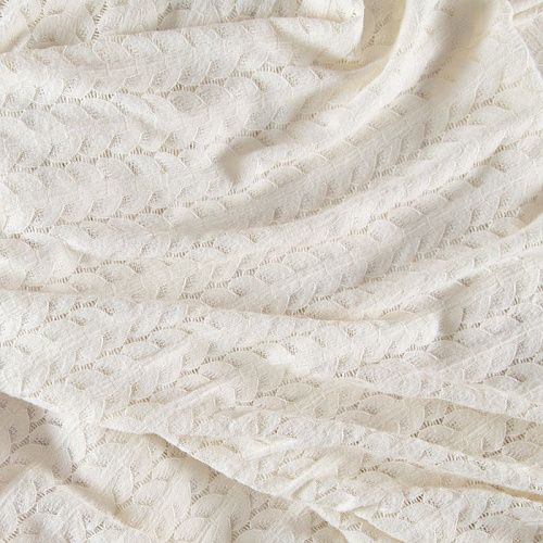 Трикотаж ажурный вязаный 056-20001 молочный