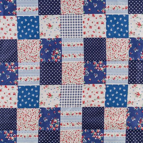 Хлопок К25-003 синий принтованный