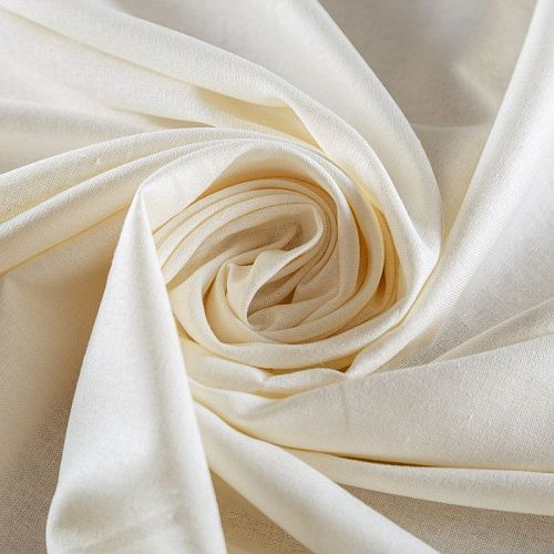 Лен-вискоза 035-00805 сливочный однотонный