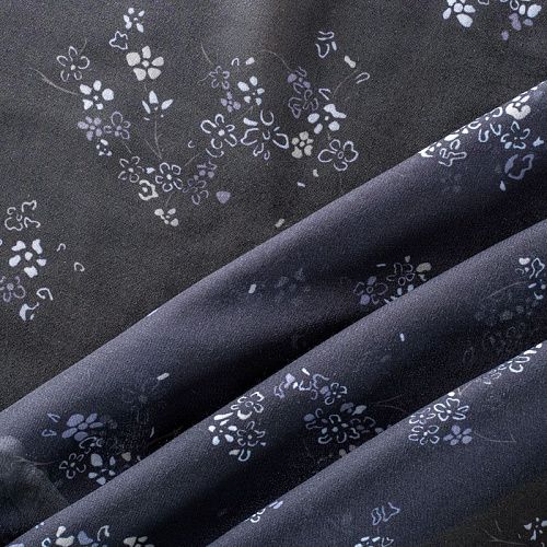 Батист 003-01594 черный принтованный