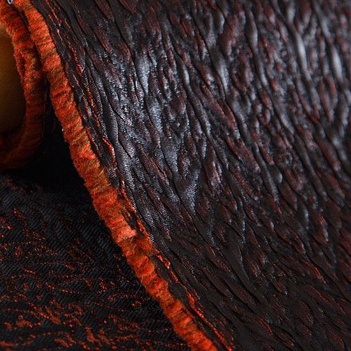 Жаккард стрейч 017-16459 красно-черный