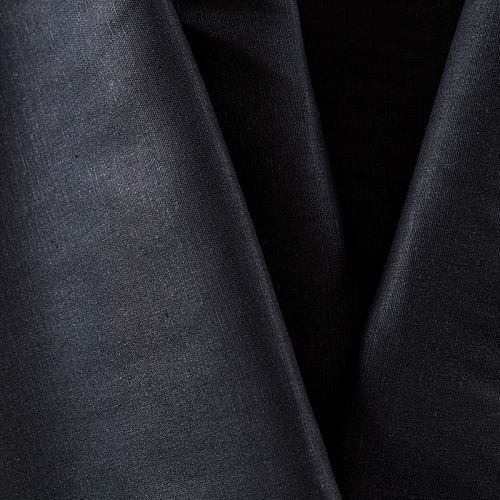 Лен натуральный 035-08912 col.6 черный однотонный