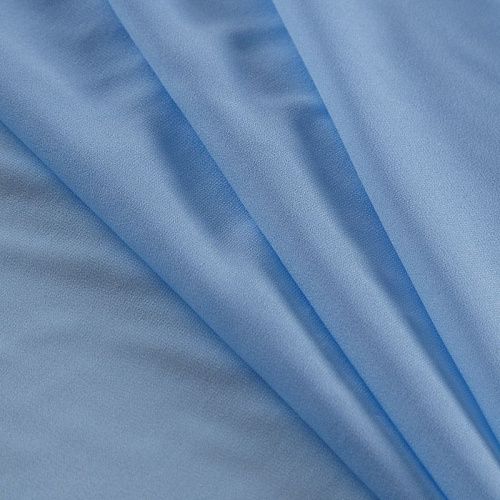 Креп-шифон шелковый 027-16806 голубой однотонный