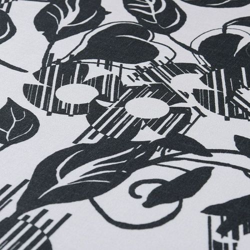 Лен натуральный 035-11766 белый принтованный