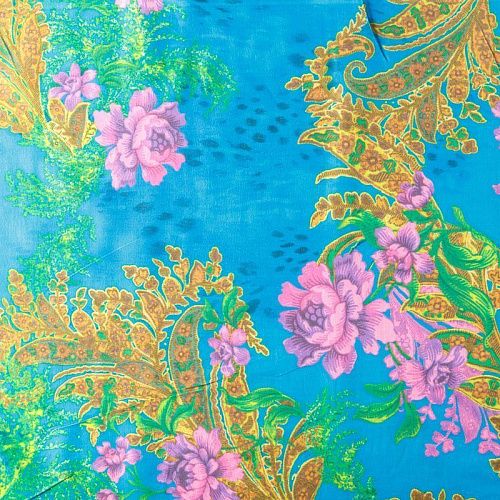 Батист 003-07898 сине-голубой принтованный