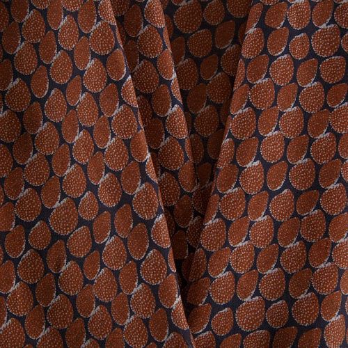 Батист 003-16106 темно-терракотовый принтованный