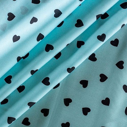 Шелк натуральный К27-202 голубой принтованный