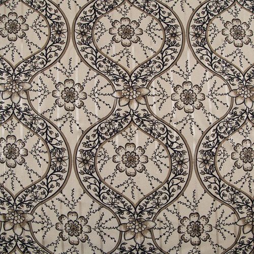 Вискоза жаккардовая 009-12368 экрю принтованный