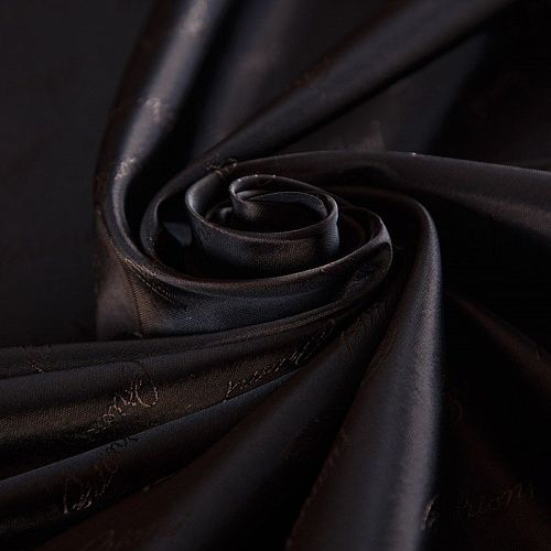 Ткань подкладочная 045-16708 горький шоколад жаккардовый