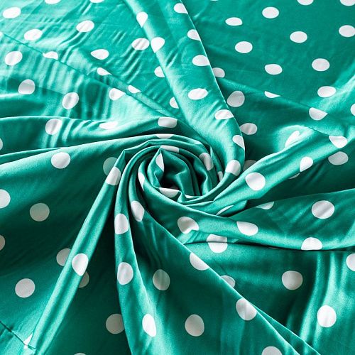 Шелк синтетический 065-01332 нефритовый зеленый принтованный
