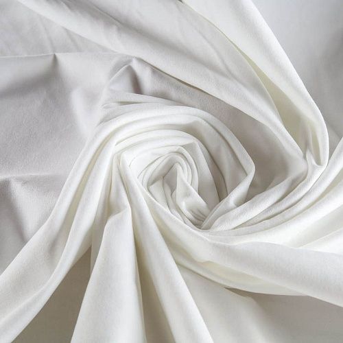 Бархат К18-563 белый однотонный