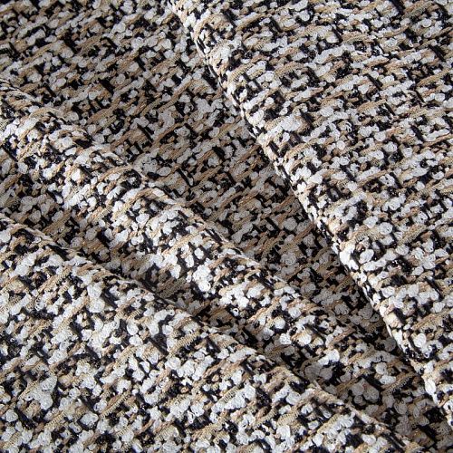 Твид 052-20214 бежево-черный