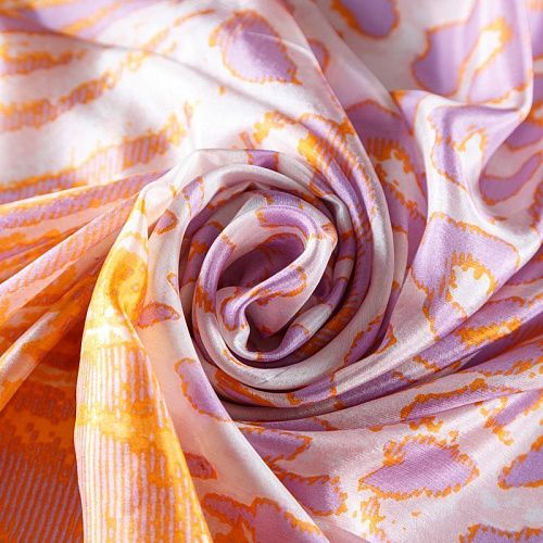 Платок шифоновый 140х140 см 510715 лавандово-оранжевый